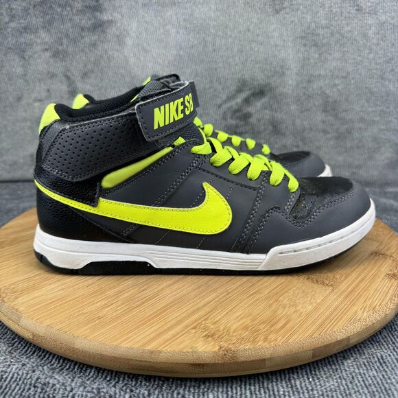 Nike SB Mogan Mid 2 Skate Shoes Youth Size 4.5Y Black Volt 645025-007 - Picture 1 of 9